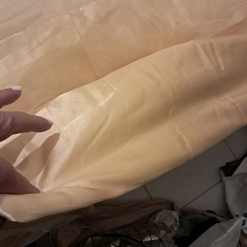 Bridal quilt super king with embroidery and silk organza new