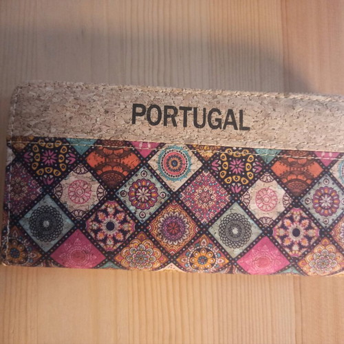 Cork wallet new, multicolored, from Portugal