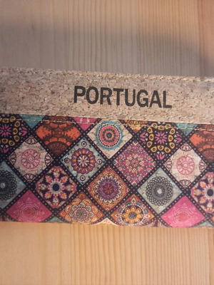 Cork wallet new, multicolored, from Portugal
