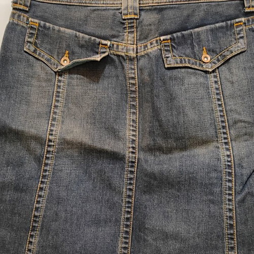 Y2K Vintage Denim Midi Skirt dark wash, like new, Massimo Dutti