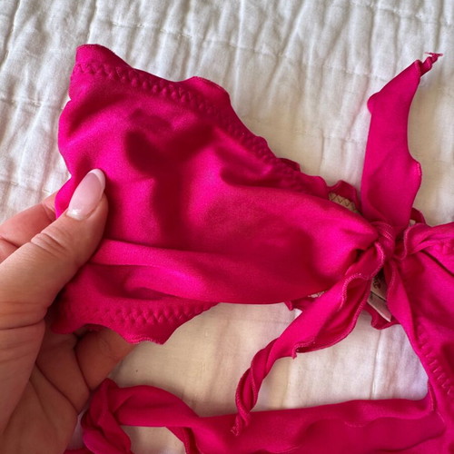 Luli Fama Hot Pink Cut Out Swimsuit XS like new