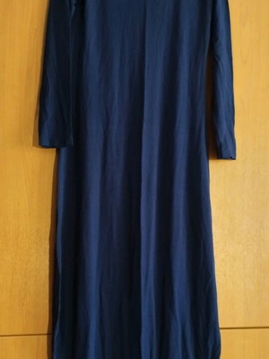 Zeta long-sleeve navy dress new, ankle length, XXL