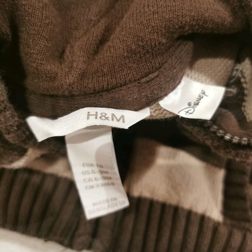 H&M knitted jacket Disney Tigger like new, size 74