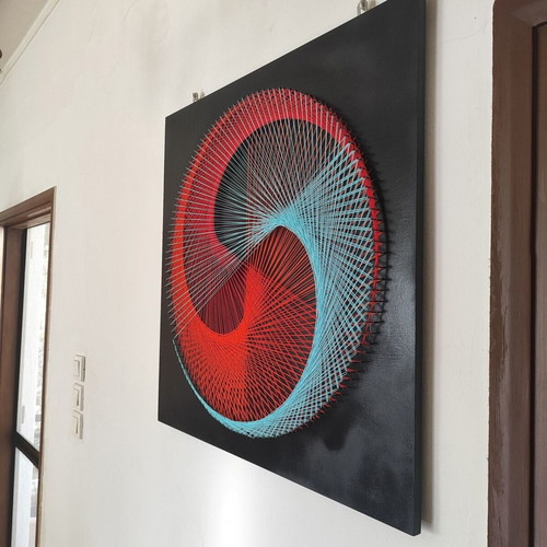 Triple Flow Handmade String Art Wall Decor
