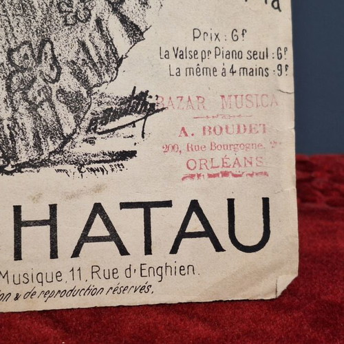 Frou-Frou sheet music used, Henri Chatau, late 19th century