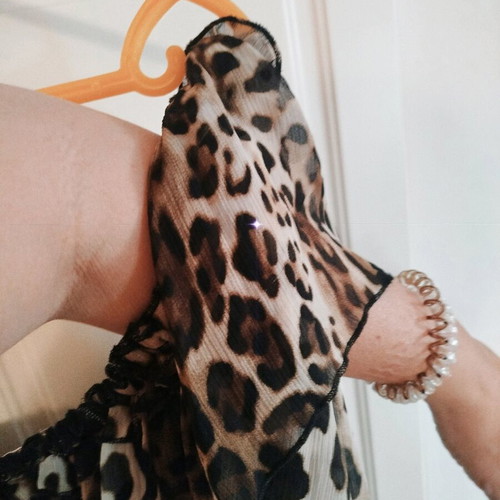 Leopard dress ZIC ZAC like new, one size, beige and brown