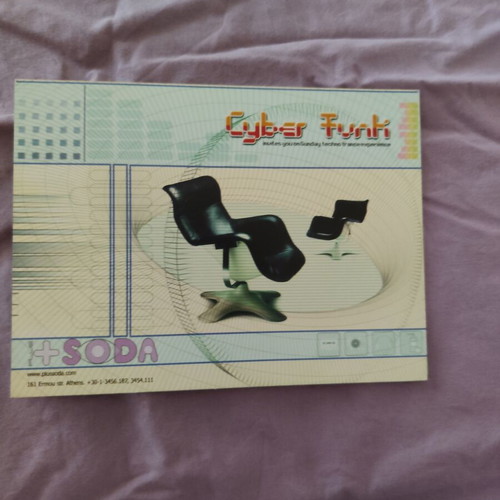 +SODA Club Athens Cyber Funk Flyer 2000 collectible, like new