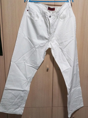 Men's white denim pants like new, size 48