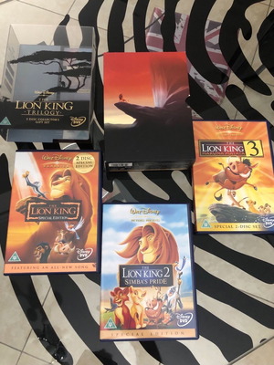 Lion King Trilogy DVD σετ συλλεκτικό, καινούργιο, 5 δίσκοι