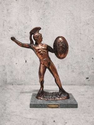 Bronze statue Leonidas used with marble base