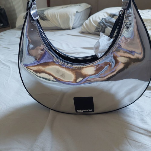 Karl Lagerfeld silver shoulder bag