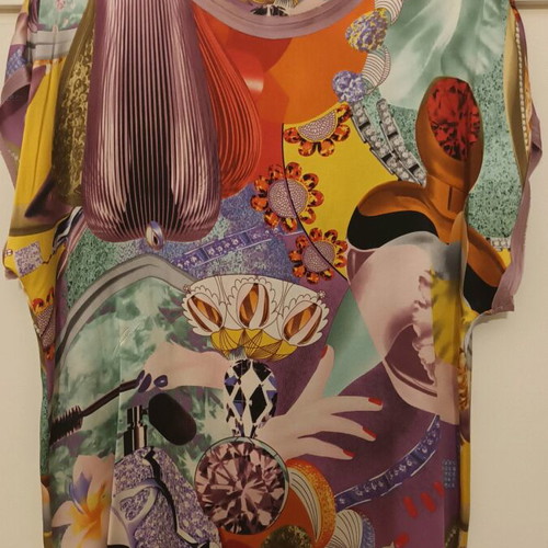 Custo Barcelona blouse like new, 100% silk, multicolor