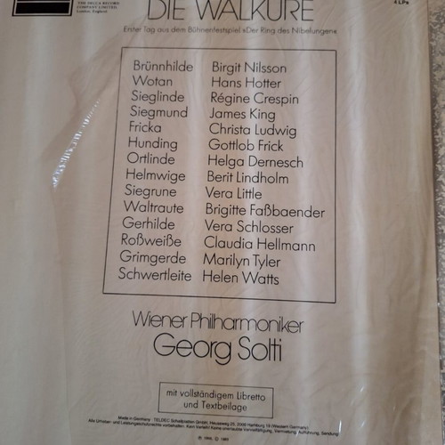 Vinyl set of Richard Wagner works conducted by Georg Solti like new