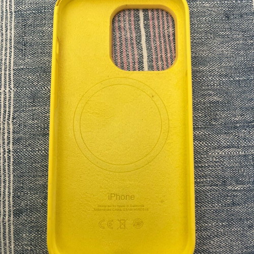 iPhone 14 Pro genuine case used with minor wear and blue case included