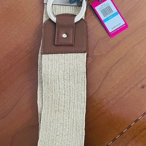Circle & Bar Vince Camuto belt new, beige, adjustable