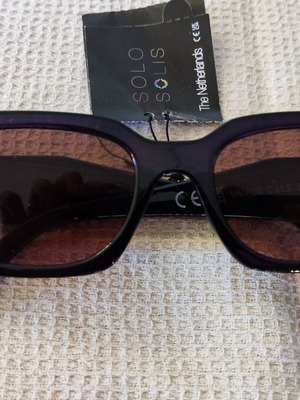 Solo-Solis NDL6380 sunglasses new, purple frame, brown degrade lenses UV400