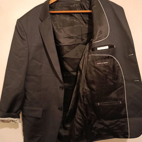 Navy & Green men's suit like new, black and blue, size M