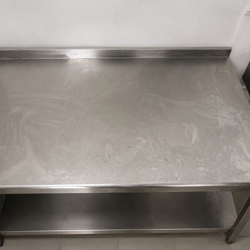 Professional Workbench 1.20x70x85 used, stainless steel with shelf