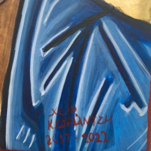 Saint Andreas icon new, egg tempera, hand painted