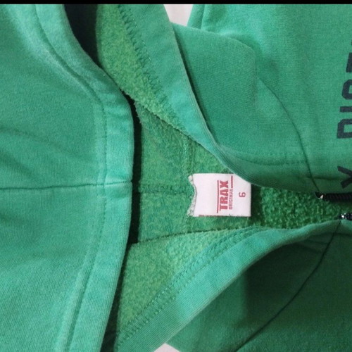 Trax hoodie jacket like new, green, size 6
