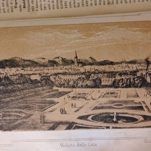 Βιβλίο γεωγραφικός άτλας 1863 μεταχειρισμένο, ιταλική γλώσσα, 1086 σελίδες