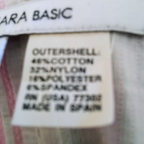 Zara blouse shirt used, white and pink, size M