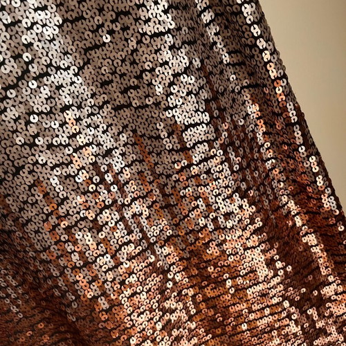 Bershka mini dress with ombre sequins like new, gold