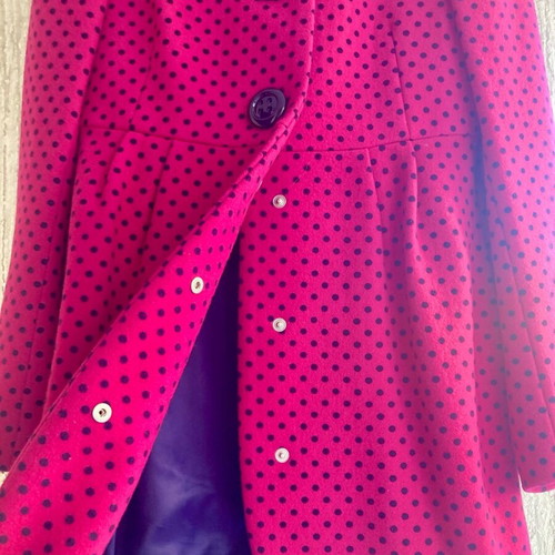 Light fuchsia polka dot coat Killah small new