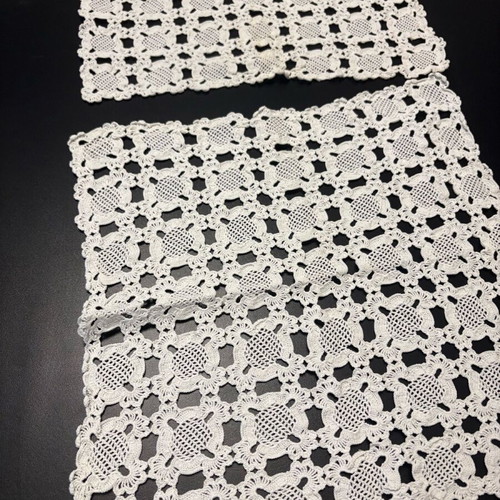 Handmade crochet doilies set of 2 pieces 36x36 cm new