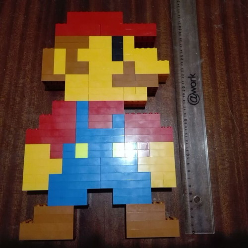 Super Mario figure made of LEGO bricks new, giant