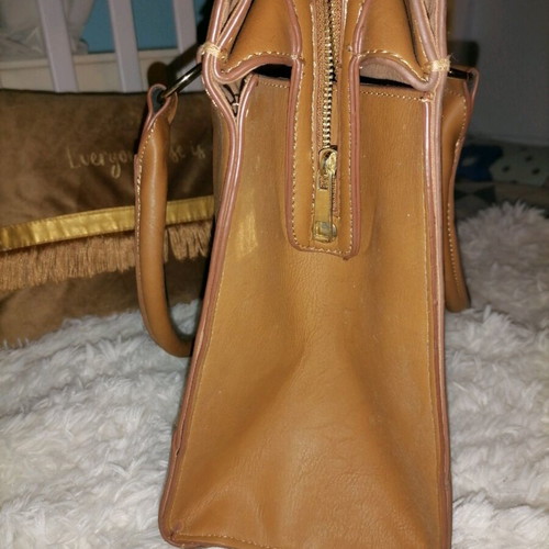Office style handbag like new, large capacity, beige