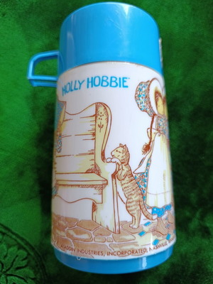 Aladdin Industries vintage thermos with Holly Hobbie illustration