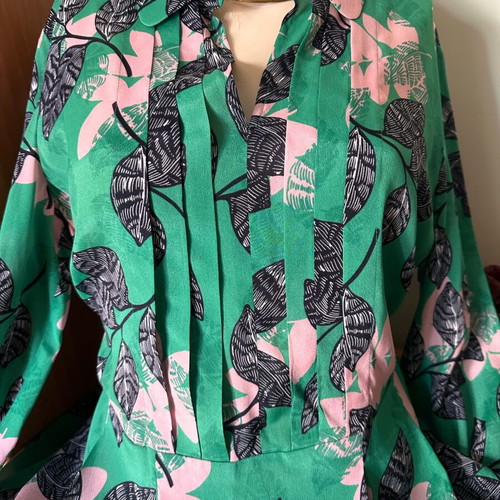 Madeleine silk blend floral shirt dress like new, EU 38