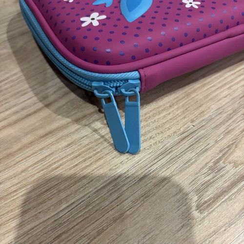 Smiggle pencil case like new, pink with 3D deer design