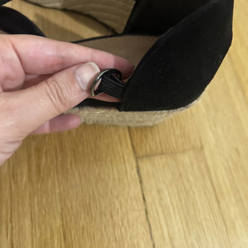 Black Suede Platform Sandals Size 38 Like New
