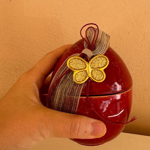 Decorative egg jar like new, 10cm