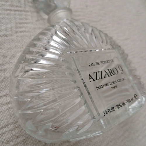 Azzaro 9 perfume bottle like new, vintage, empty 100 ml