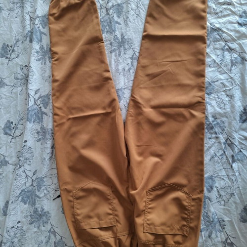 Men's pants, beige and orange, size M