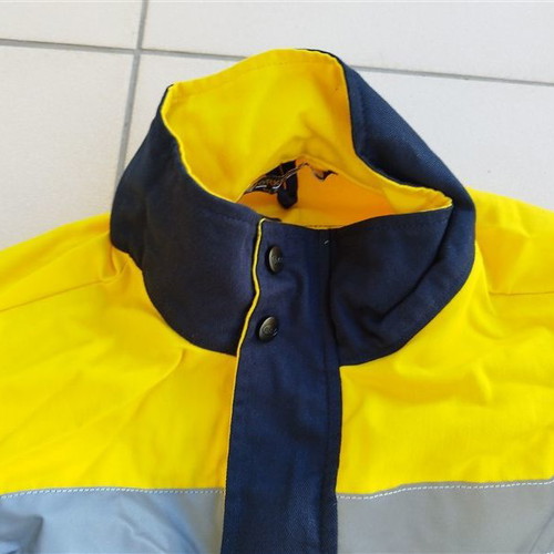 Il MONDO work jacket yellow/dark blue new with reflective strips