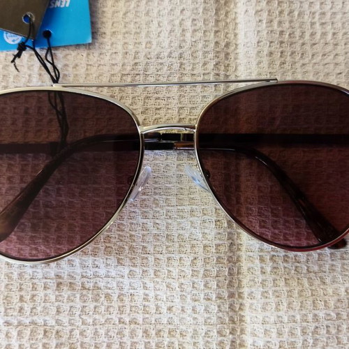 Solo-Solis NDL6242 sunglasses new, silver finish, brown-pink degrade lenses