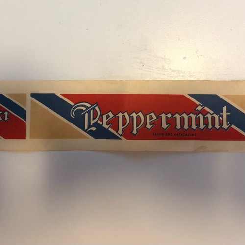 Peppermint drink label like new, Niki company