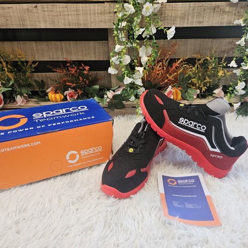 Sparco Nitro Marcus S3L Safety Shoes New, Size 45, Red