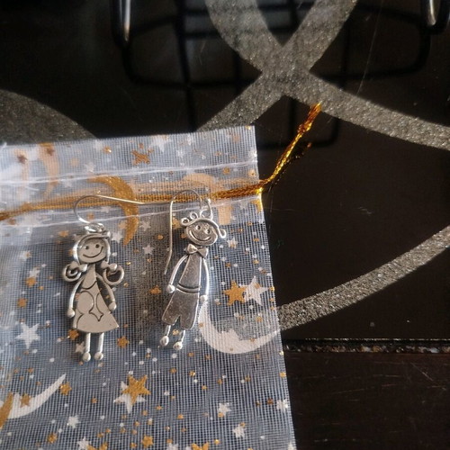 Retro hanging earrings silver new