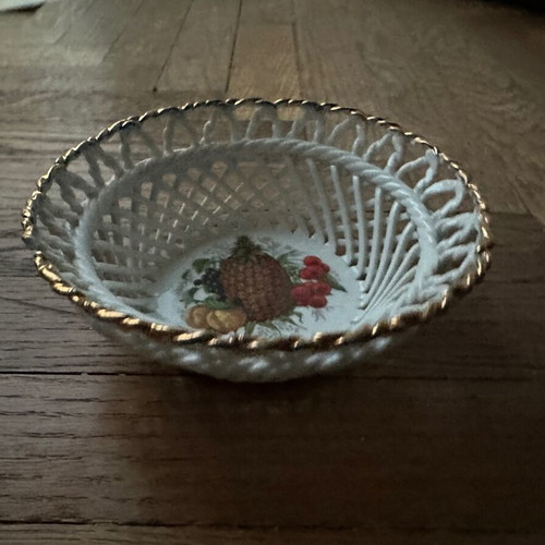 Small porcelain bowl used with minor chip