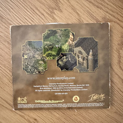 Baldur’s Gate PC game in excellent condition
