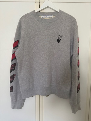 Off-White Marker Arrows Crewneck Sweatshirt like new, size Medium, gray