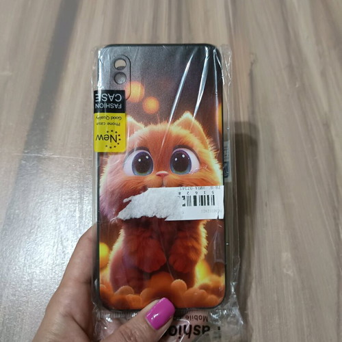 Xiaomi Redmi 9A case new with 3D orange cat design