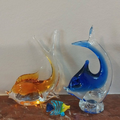 Decorative glass fish Murano style like new