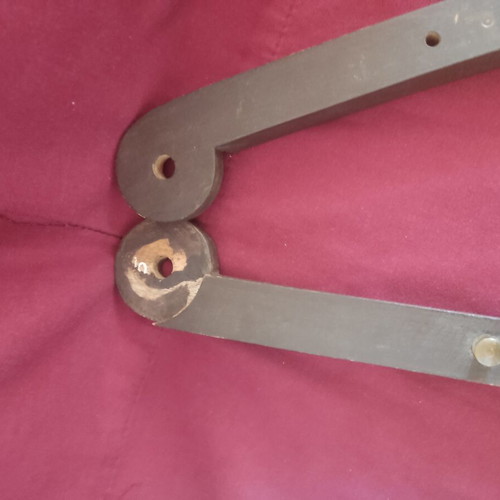 Large wooden divider used, about 49 cm, incomplete with brass parts