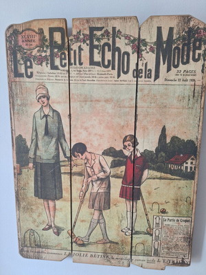 Vintage decorative wooden sign Le Petit Écho de la Mode new